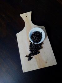 High angle view of drink on table