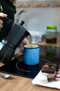 Coffee cup on table