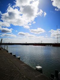 Scenic view of river against sky