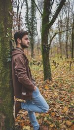 Young man in park