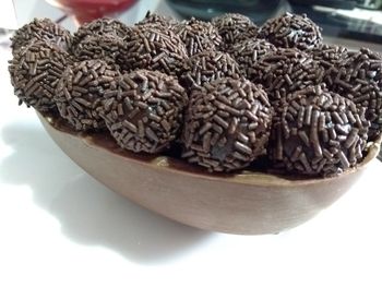 Close-up of chocolate in bowl on table