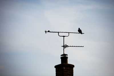 Low angle view of weather vane