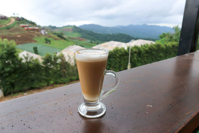 Close-up of coffee on table