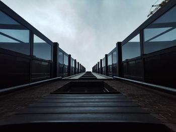 Empty railway bridge against sky