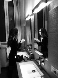 Women standing in corridor