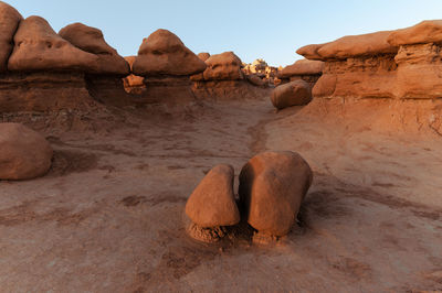 Hoodoos in goblin valley state park in utah.