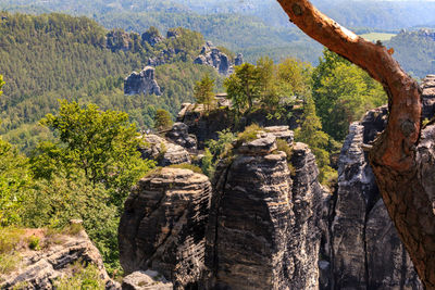 Rock formations on landscape