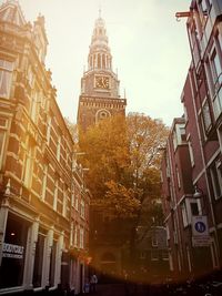 Low angle view of clock tower