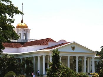 Exterior of building against clear sky