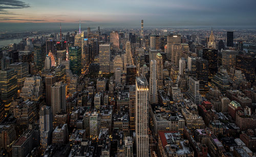 Aerial view of cityscape new york 