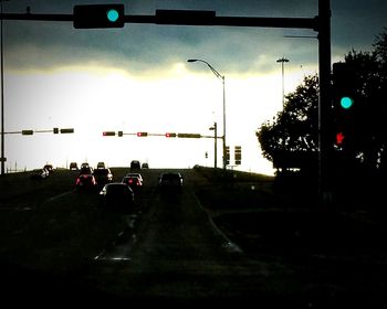 Traffic on road in city