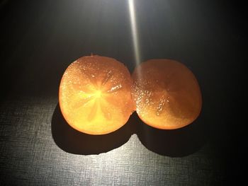 High angle view of fruits on table