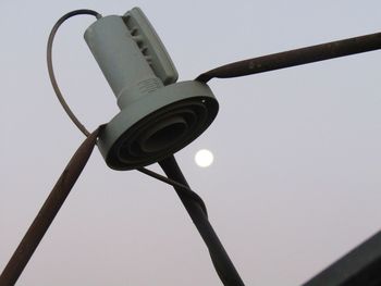 Low angle view of street light against clear sky