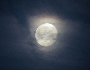 Low angle view of moon in sky