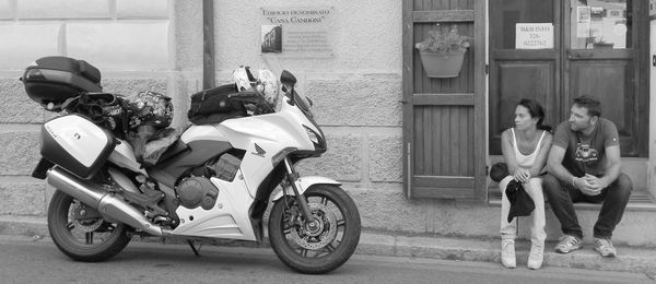 Man riding motorcycle on motorcycle