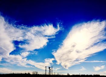 Low angle view of blue sky