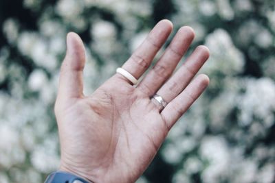 Close-up of human hand