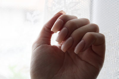 Close-up of human hand