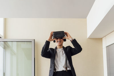 Young man using mobile phone