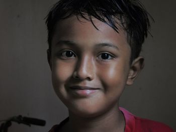 Close-up of smiling boy