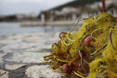 Close-up of fishing-net