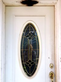 Close-up of window of building