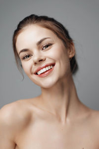 Close-up portrait of young woman