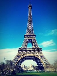 Low angle view of eiffel tower