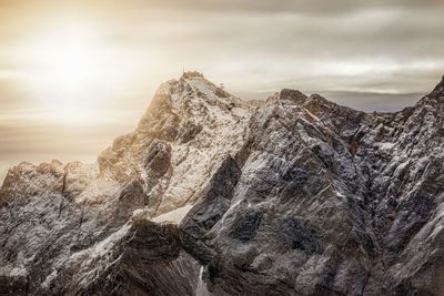 Rock formation against sky