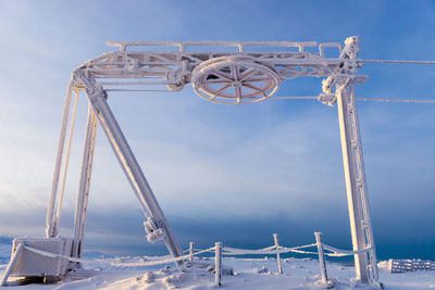 Low angle view of ferris wheel against sky