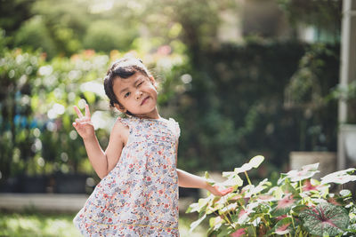 Portrait of a girl smiling