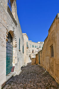 A street of matera, a city declared world heritage site unesco.