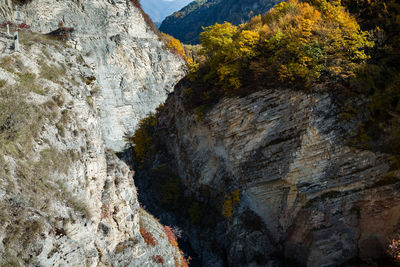 Scenic view of rocky mountains