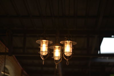 Close-up of illuminated light bulb