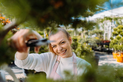 Young woman using mobile phone