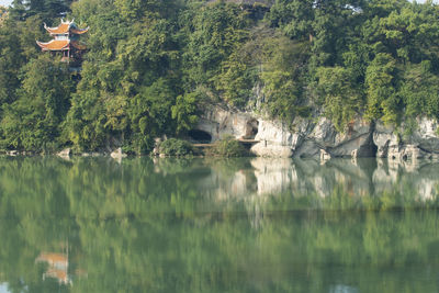 Scenic view of lake