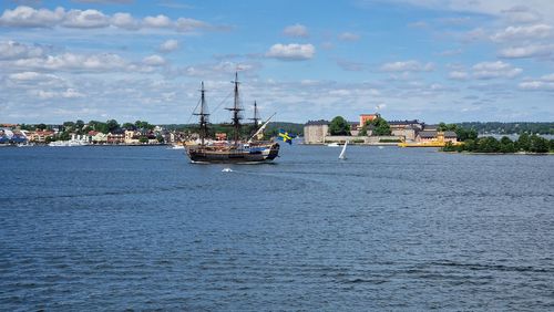 Boats in sea