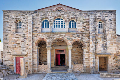 Facade of historic building