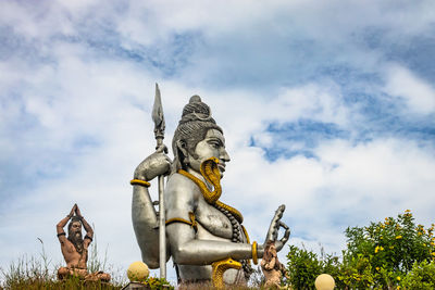 Shiva statue isolated at murdeshwar temple close up shots from unique angle