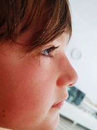 Close-up portrait of cute baby girl