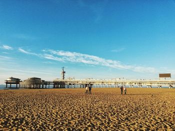 Scheveningen pier against sky