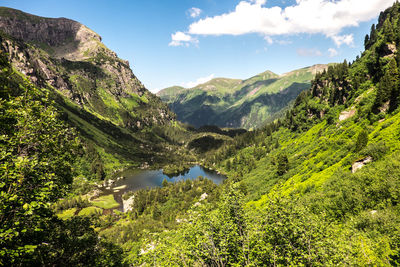 Scenic view of mountains