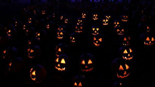 Group of people at concert during night