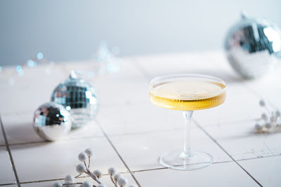 Close-up of drink on table