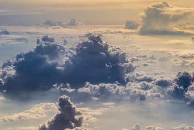 Low angle view of cloudscape during sunset