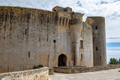 Castle castel de bellver in palma on balearic island mallorca, spain on a sunny day