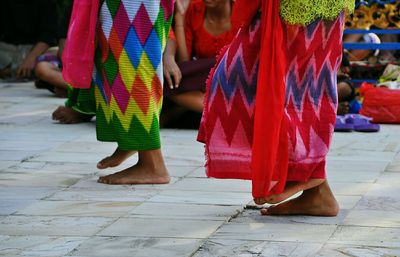 Low section of dancers performing at traditional event