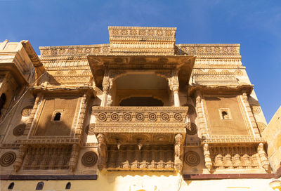 Low angle view of historical building against sky