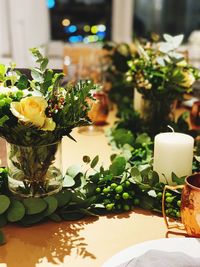 Close-up of potted plant on table