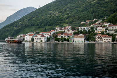 View from the ferry in montenegro on ferry kamenari